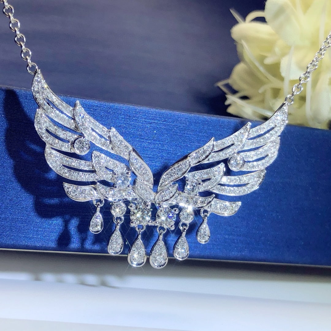 14k Gold 1.5 Ct Natural H Diamond Necklace - 2