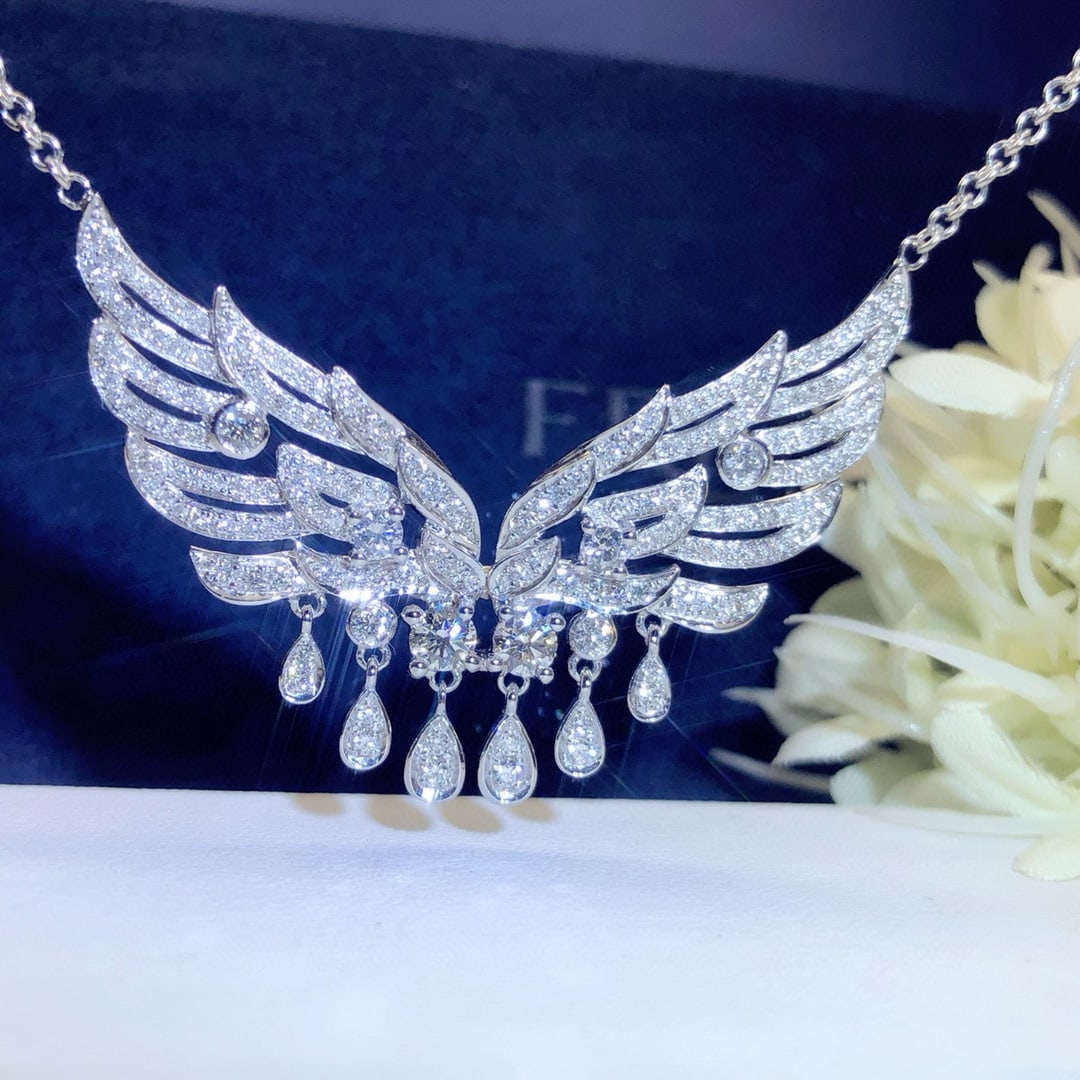 14k Gold 1.5 Ct Natural H Diamond Necklace - 4