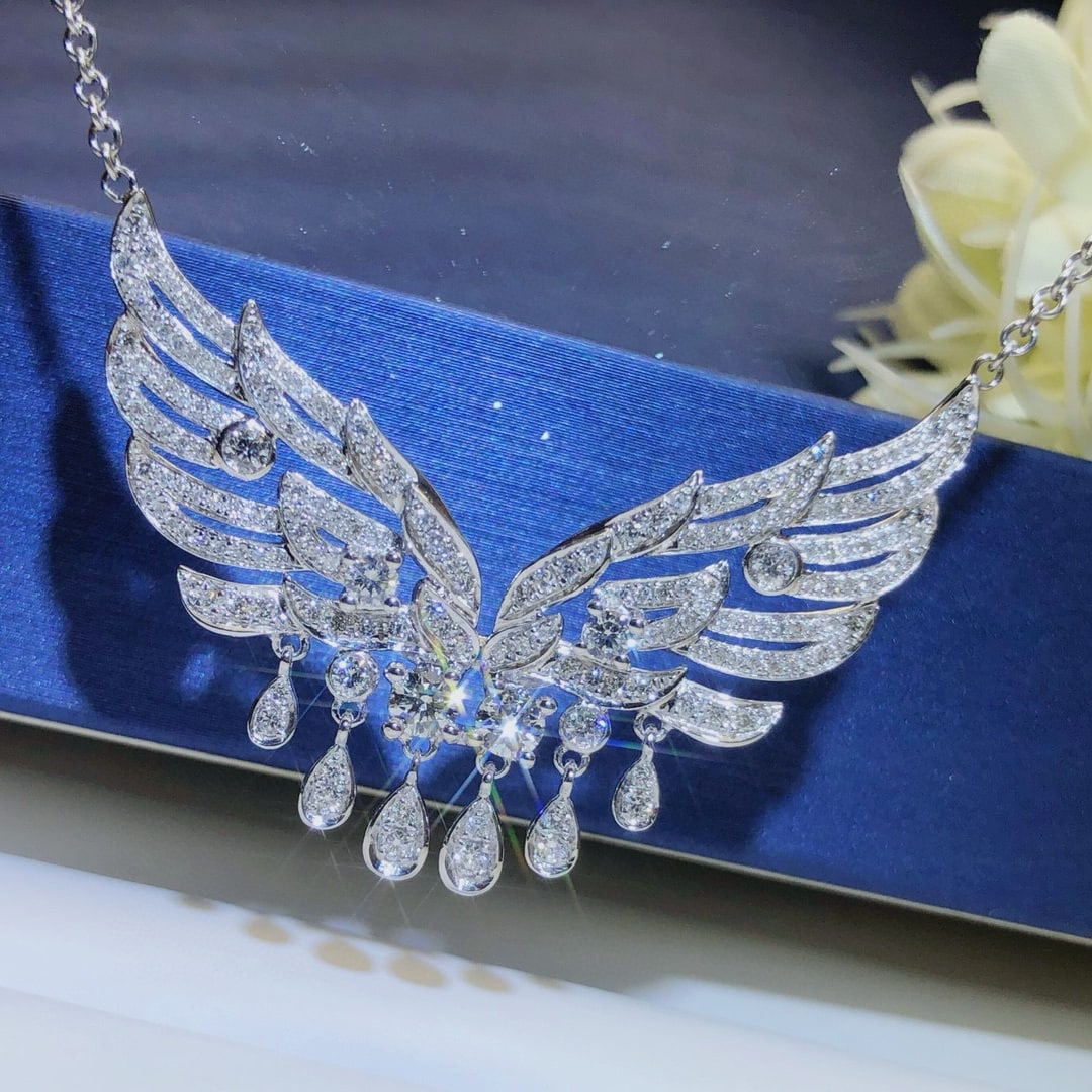 14k Gold 1.5 Ct Natural H Diamond Necklace - 5