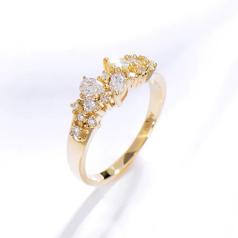 14k Gold 0.56 Ct Natural H Diamond Ring (1 of 5)