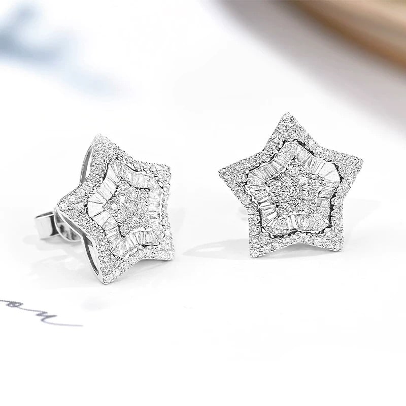 14k Gold 1.05 Ct Natural H Diamond Earrings (1 of 6)