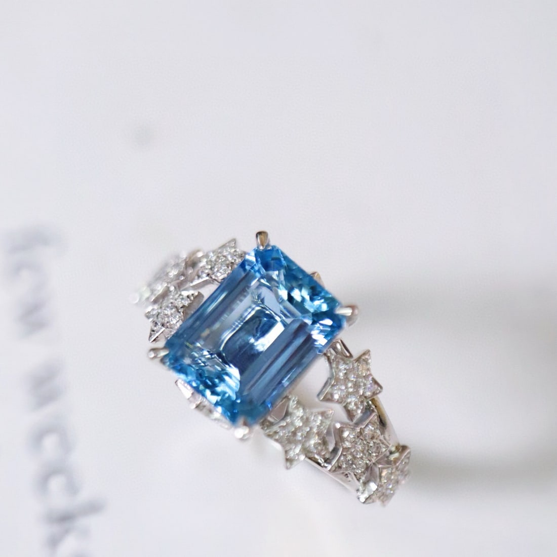 14k Gold 2.19 Ctw Natural Aquamarine & Diamond Ring - 3