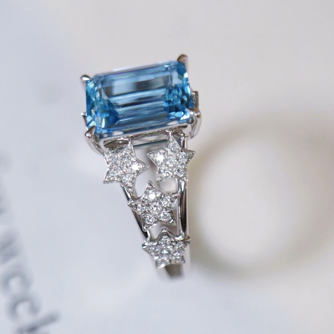 14k Gold 2.19 Ctw Natural Aquamarine & Diamond Ring - 5