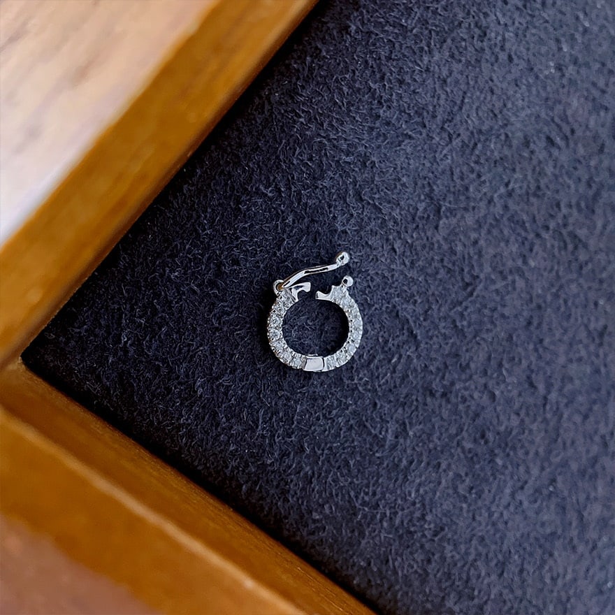 14k Gold 1 Ct Natural H Diamond Necklace - 2