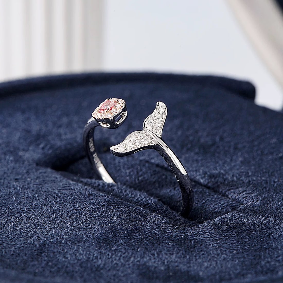 14k Gold 0.16 Ctw Natural Pink Diamond & Diamond Ring - 2