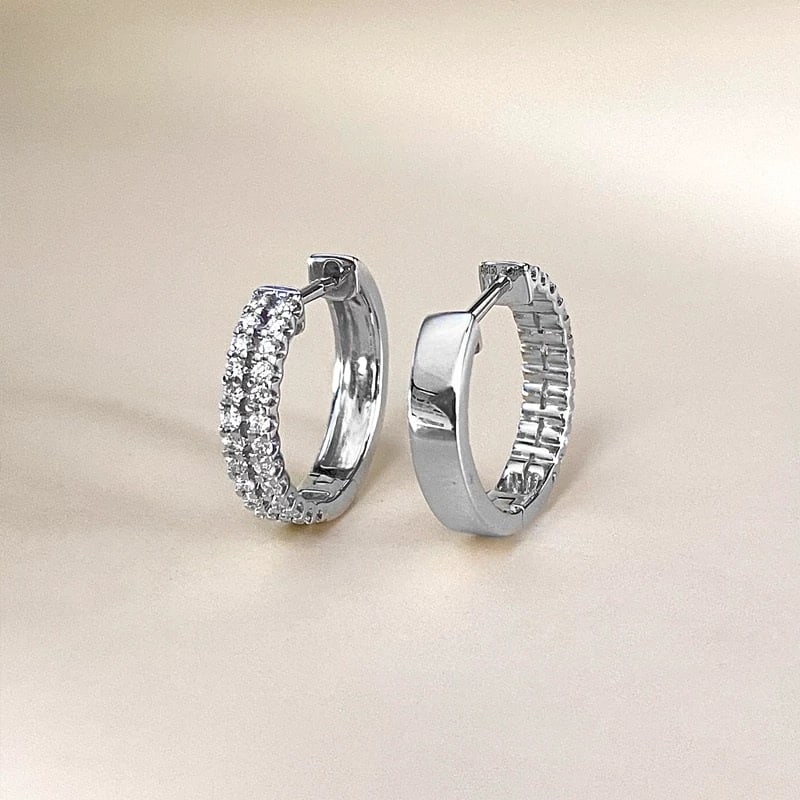 14k Gold 0.34 Ct Natural H Diamond Earrings (1 of 6)