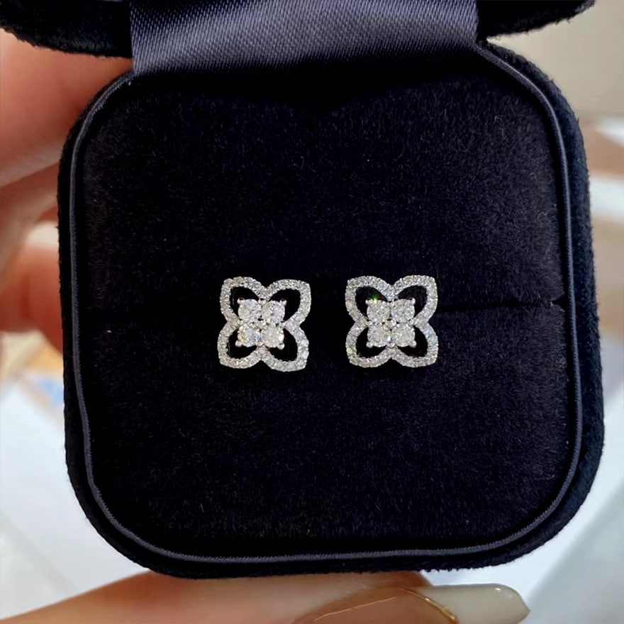 14k Gold 0.42 Ct Natural H Diamond Earrings (1 of 5)