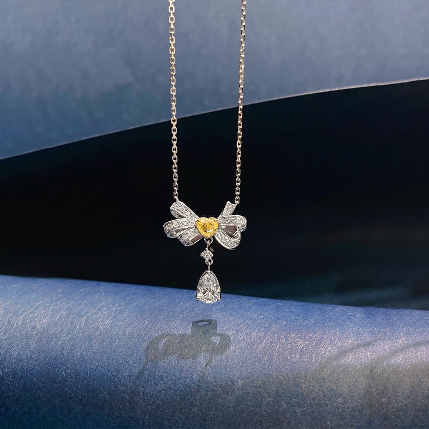 Gia Certified 14k Gold 0.6 Ct Natural G Vs2 Pear Diamond Necklace: Ref:230947187 // gold content:14k gold // main gemstone:diamond // certified:gia // shape:pear // carat weight:0. 6ct // clarity grade:vs2 // color:g // treatment:natural // // adjacent gemstone 2