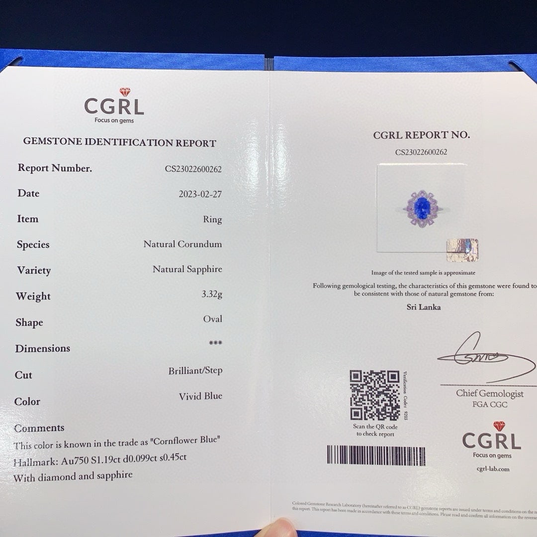 14k Gold 1.29 Ctw Natural Sapphire & Diamond Ring - 6