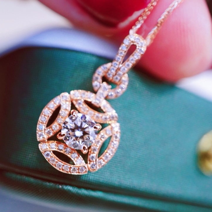 14k Gold 0.59 Ctw Natural H Diamond Necklace