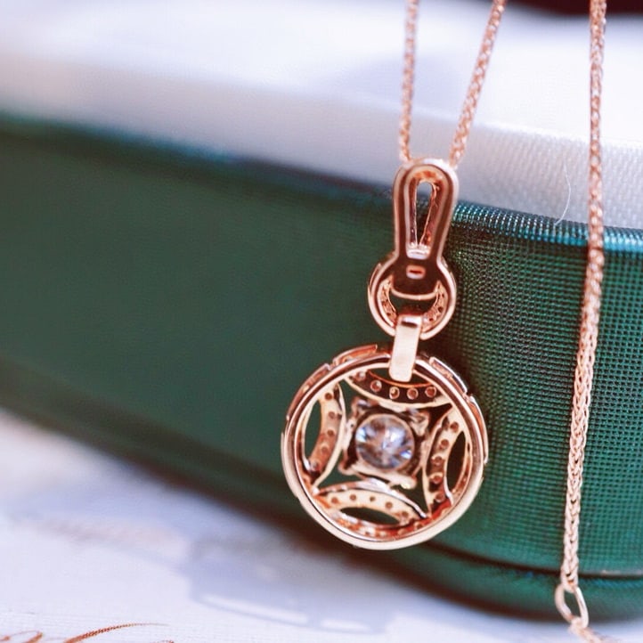 14k Gold 0.59 Ctw Natural H Diamond Necklace - 3