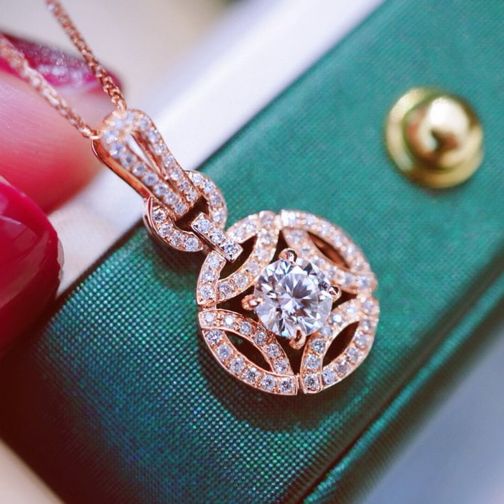 14k Gold 0.59 Ctw Natural H Diamond Necklace - 5