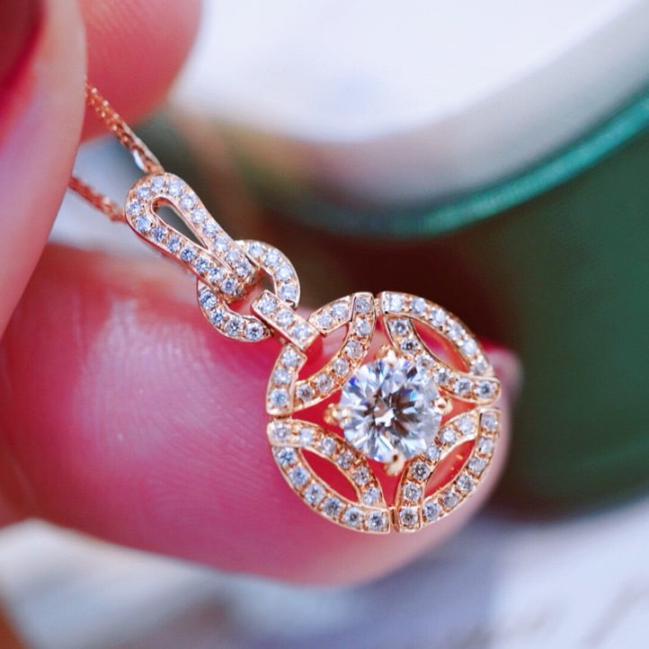 14k Gold 0.59 Ctw Natural H Diamond Necklace - 6