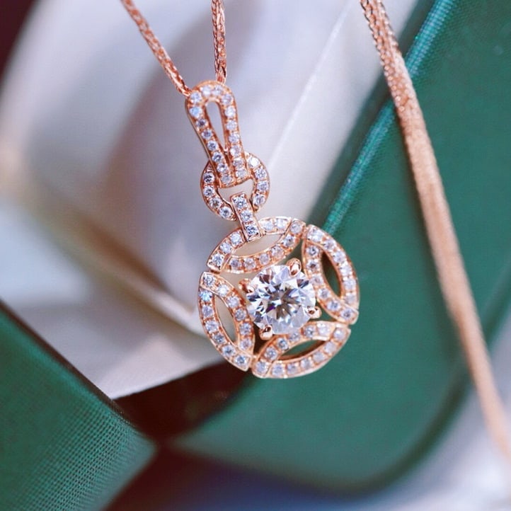 14k Gold 0.59 Ctw Natural H Diamond Necklace - 7