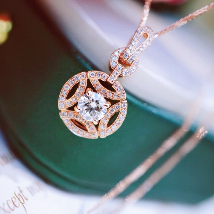 14k Gold 0.59 Ctw Natural H Diamond Necklace - 8