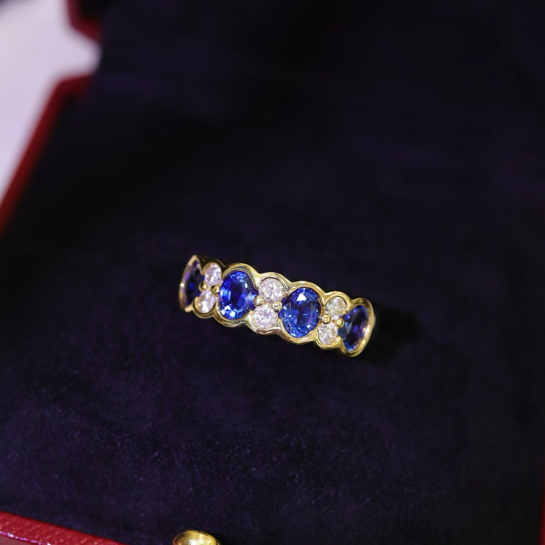 14k Gold 2.17 Ctw Natural Sapphire & Diamond Ring - 2