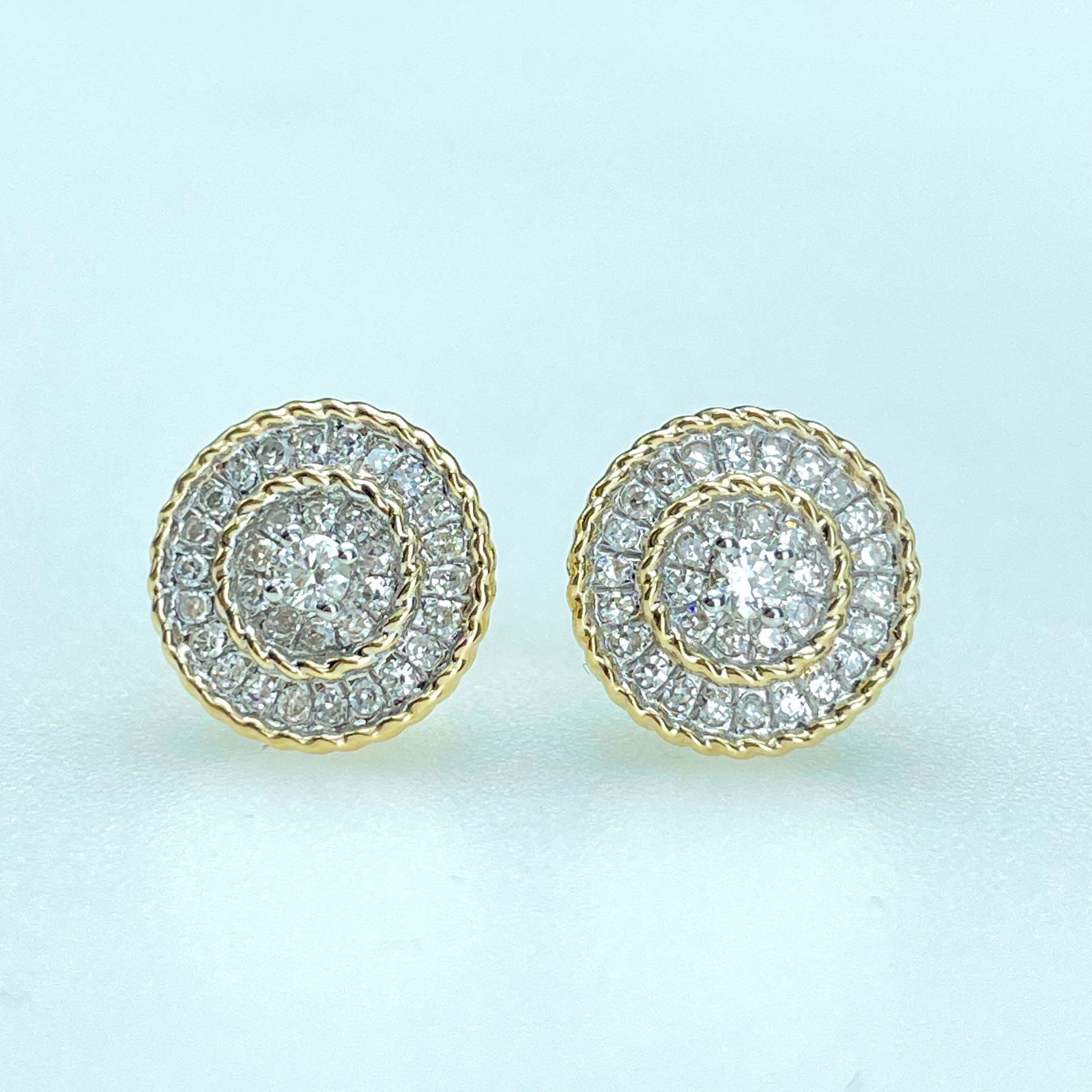 14k Gold 0.56 Ct Natural H Diamond Earrings (1 of 7)