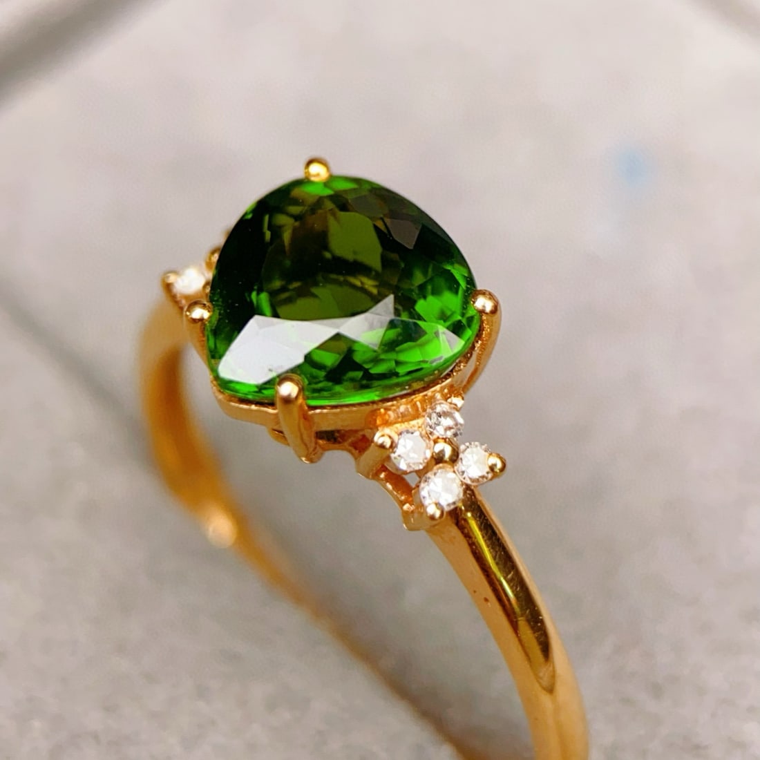 14k Gold 1.86 Ctw Natural Tourmaline & Diamond Ring - 4