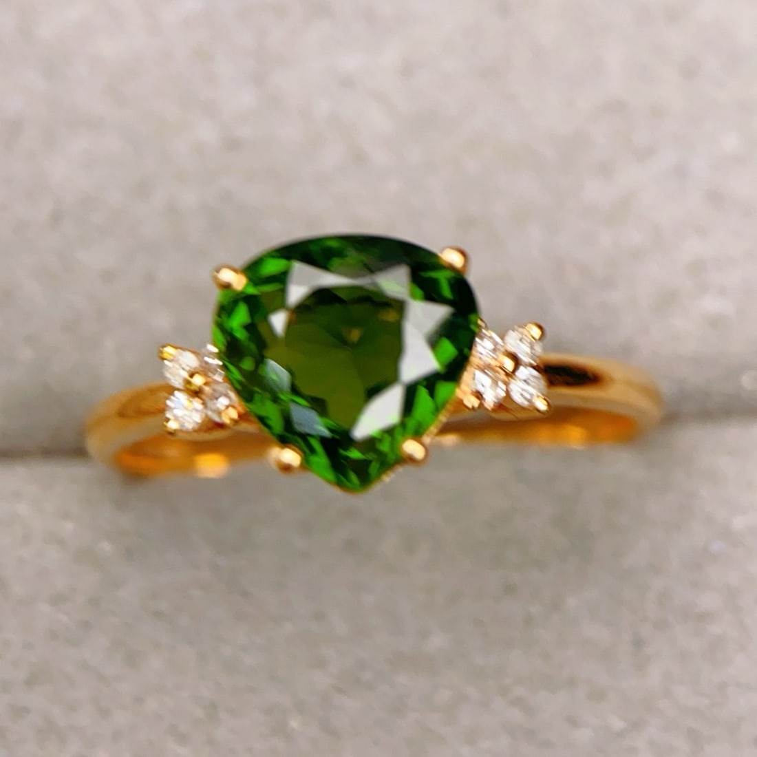14k Gold 1.86 Ctw Natural Tourmaline & Diamond Ring - 6