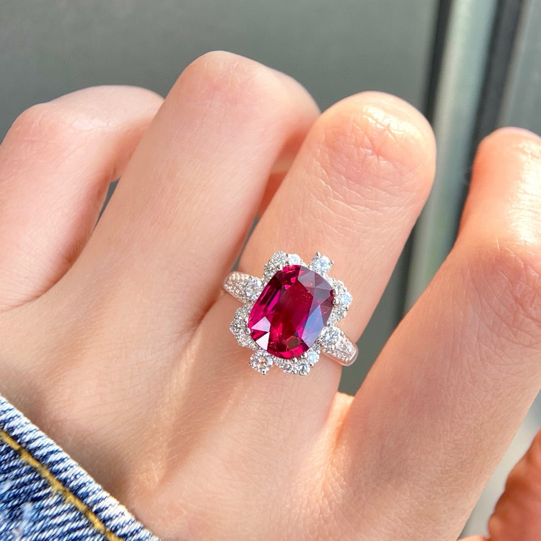 14k Gold 4.56 Ctw Natural Tourmaline & Diamond Ring - 4