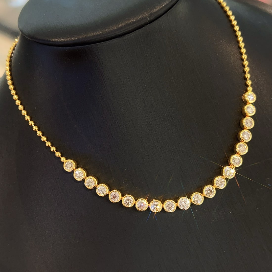 14k Gold 6.09 Ct Natural H Diamond Necklace (1 of 5)