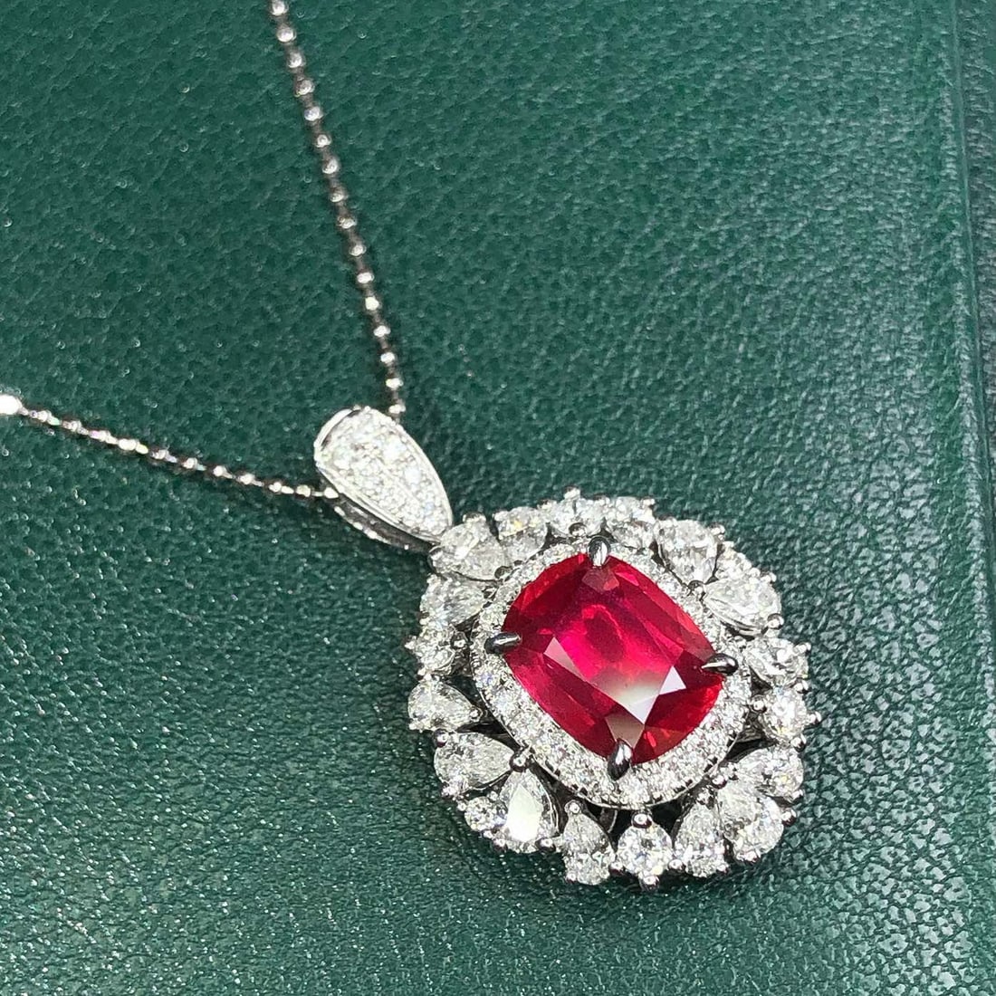 14k Gold 2.57 Ctw Natural Ruby & Diamond Ring/pendant( Without Chain ): Ref:230948040 // gold content:14k gold // ring size:7. 25us // // main gemstone:ruby // shape:cushion // carat weight:1. 52ct // color:red // treatment:natural // // adjacent gemstone 2 : diamond // s