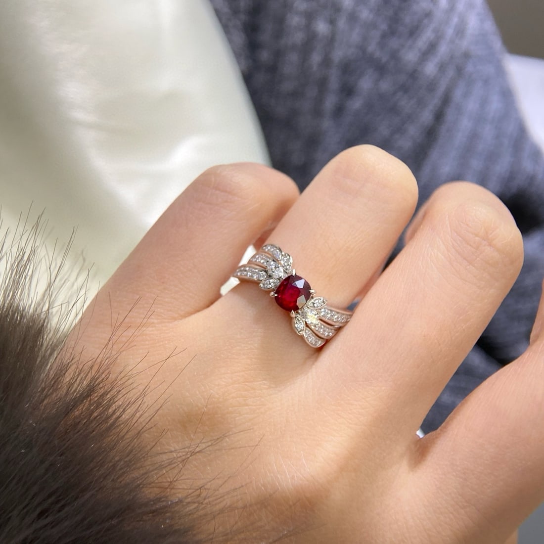 14k Gold 1.44 Ctw Natural Ruby & Diamond Ring (1 of 4)