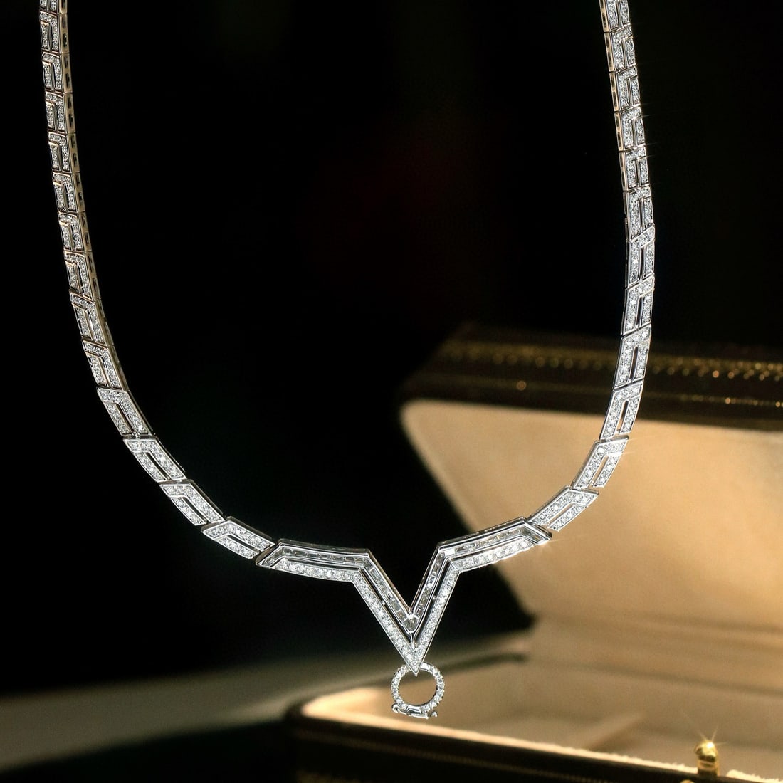 14k Gold 2.3 Ct Natural H Diamond Necklace - 6