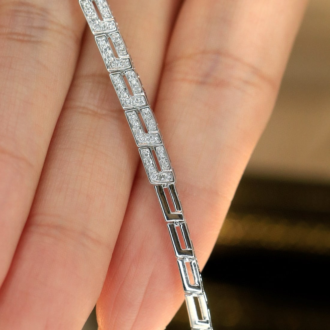 14k Gold 2.3 Ct Natural H Diamond Necklace - 7