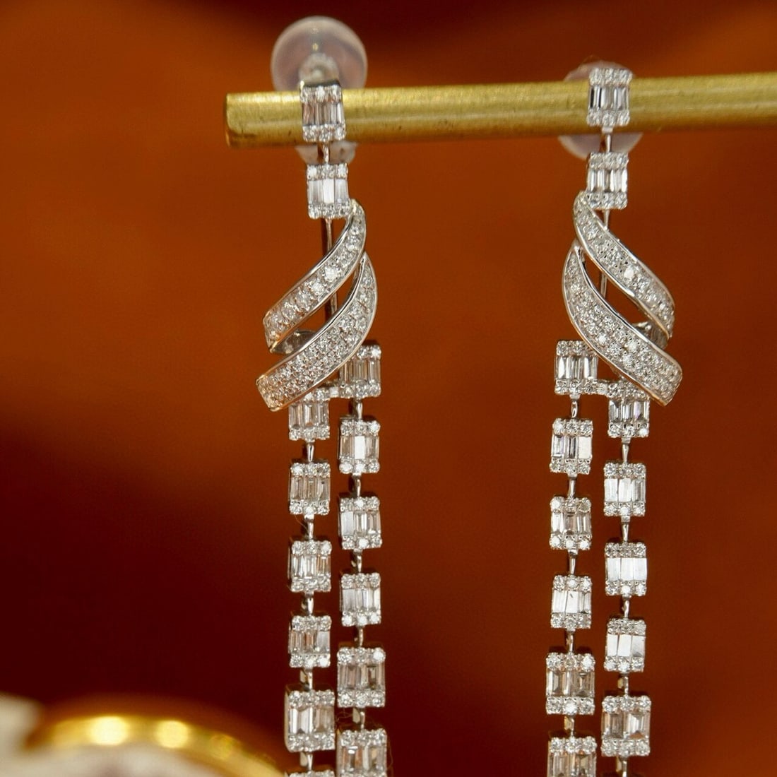 14k Gold 1.28 Ct Natural H Diamond Earrings (1 of 9)