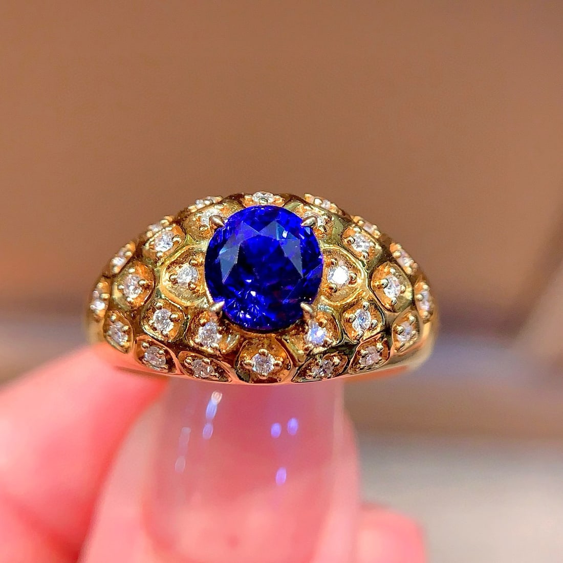 14k Gold 2.28 Ctw Natural Sapphire & Diamond Ring - 3