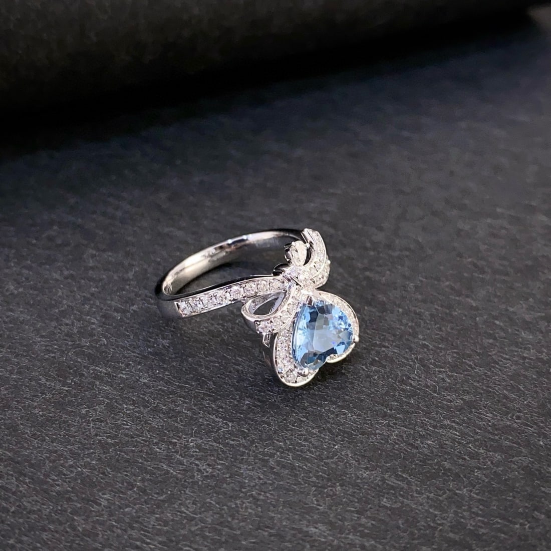 14k Gold 1.61 Ctw Natural Aquamarine & Diamond Ring - 2