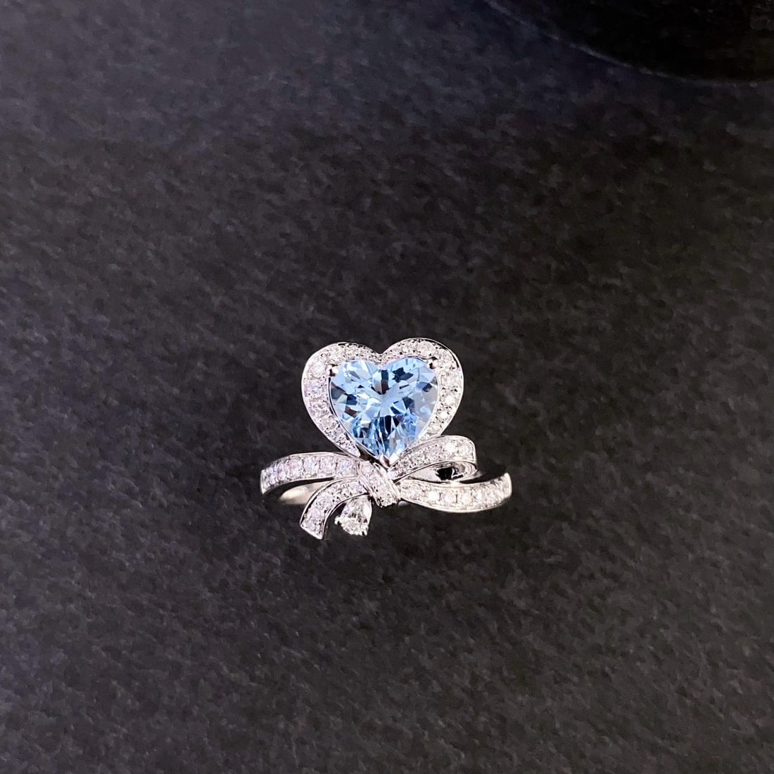 14k Gold 1.61 Ctw Natural Aquamarine & Diamond Ring - 3