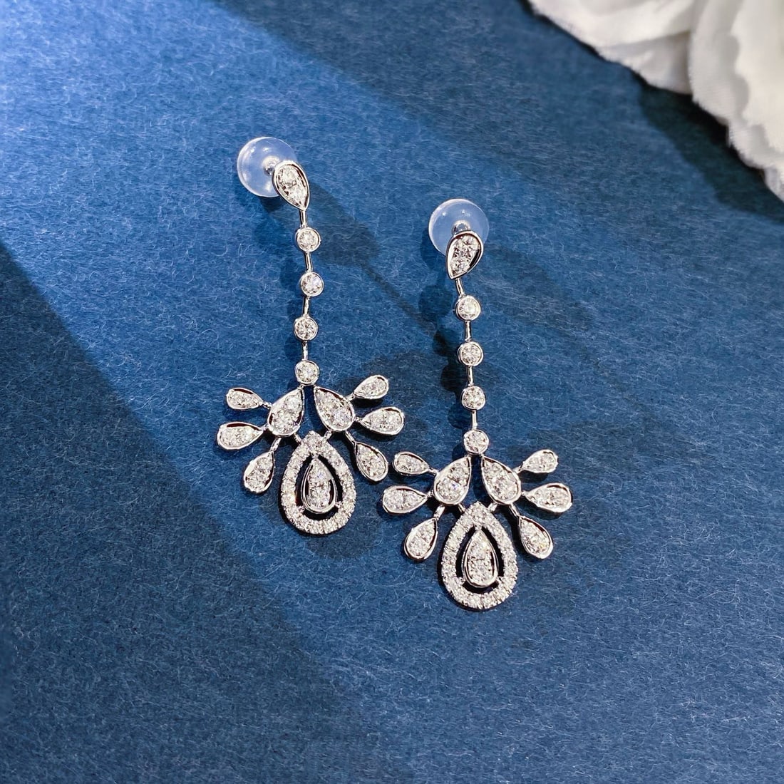 14k Gold 1 Ct Natural H Diamond Earrings - 3