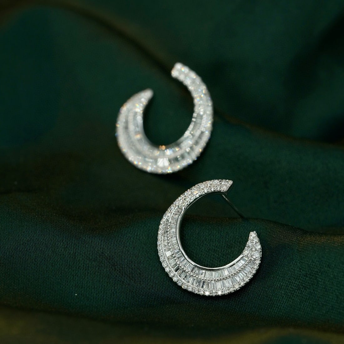 14k Gold 1.02 Ct Natural H Diamond Earrings - 5