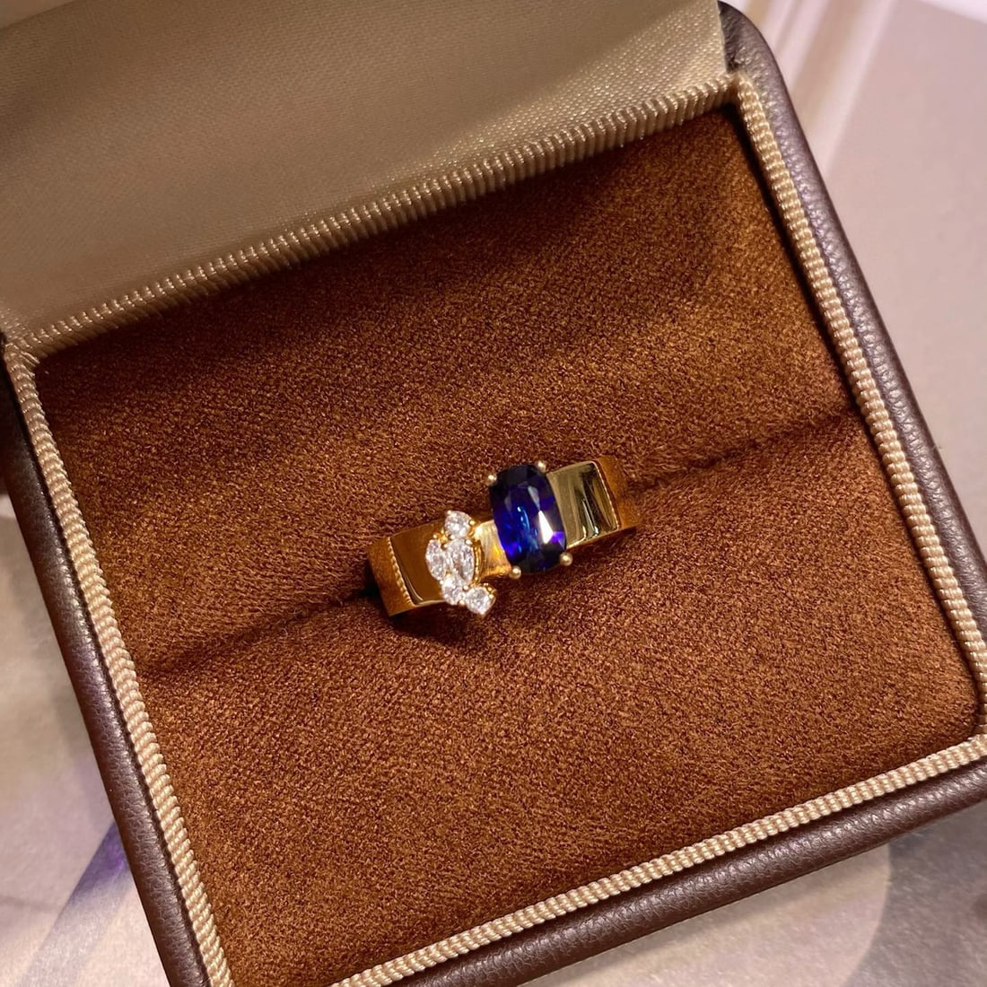 14k Gold 1.14 Ctw Natural Sapphire & Diamond Ring (1 of 6)