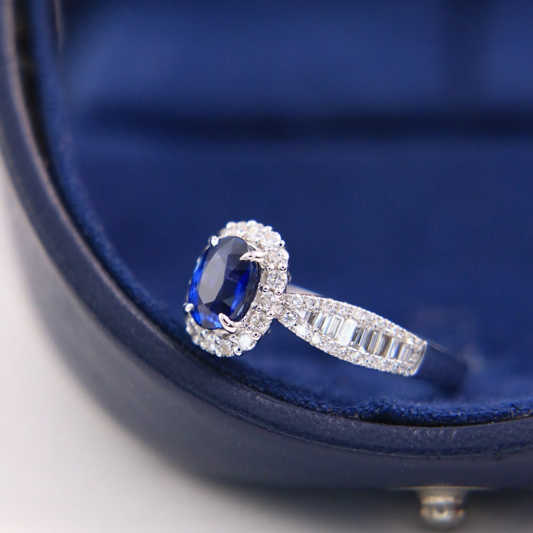 14k Gold 1.54 Ctw Natural Sapphire & Diamond Ring - 2