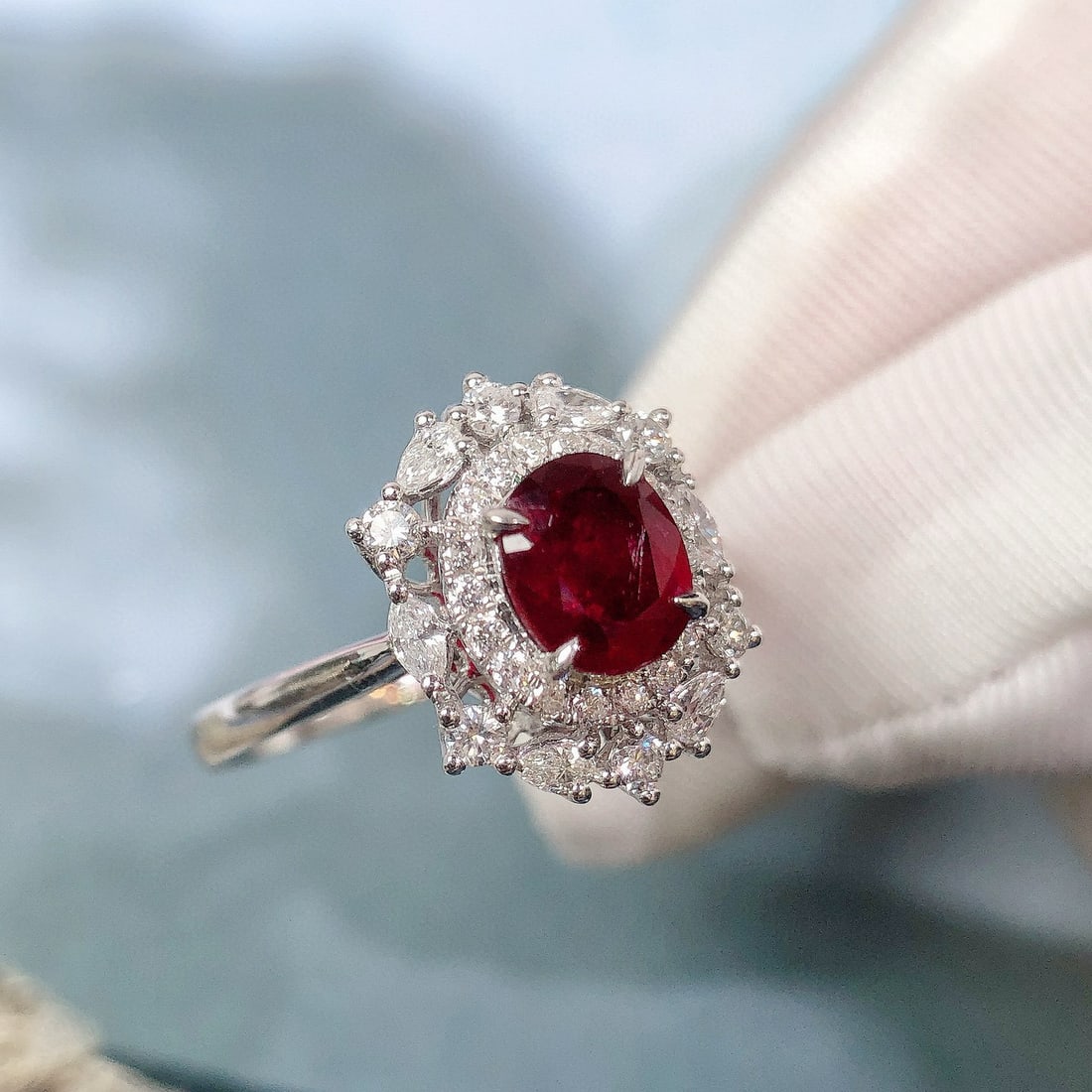 14k Gold 1.41 Ctw Natural Ruby & Diamond Ring/pendant( Without Chain ) - 2