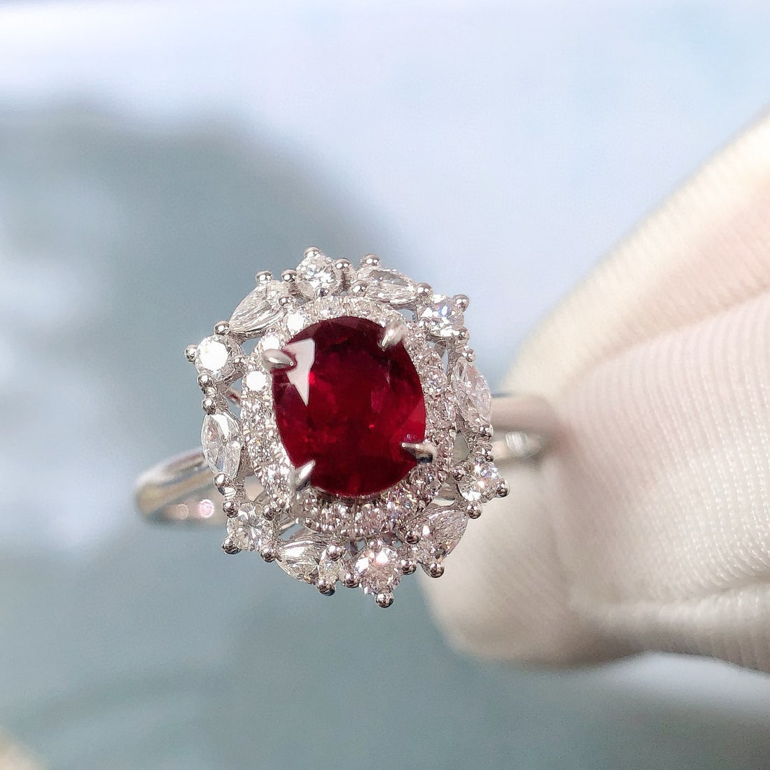 14k Gold 1.41 Ctw Natural Ruby & Diamond Ring/pendant( Without Chain ) - 3