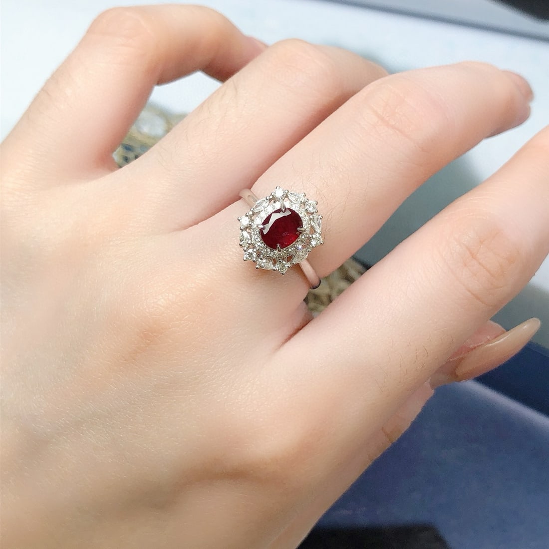 14k Gold 1.41 Ctw Natural Ruby & Diamond Ring/pendant( Without Chain ) - 5