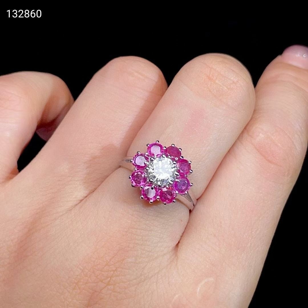 14k Gold 1.9 Ctw Natural Ruby & Diamond Ring - 3