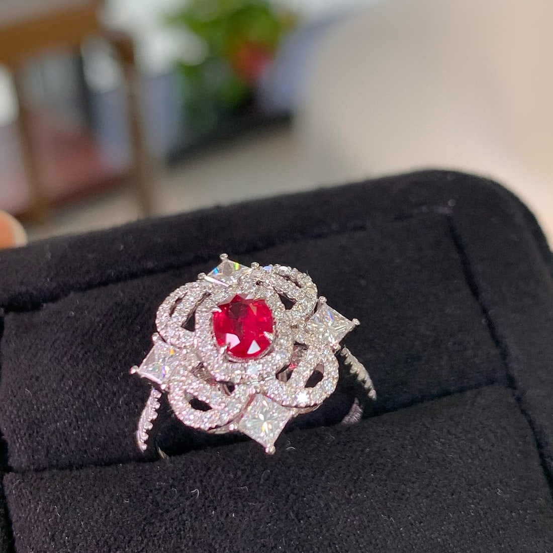 14k Gold 1.43 Ctw Natural Ruby & Diamond Ring - 4