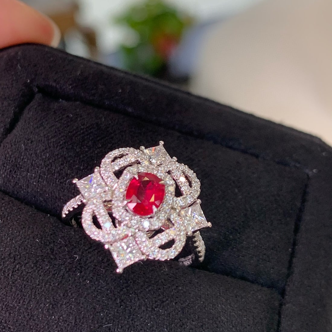 14k Gold 1.43 Ctw Natural Ruby & Diamond Ring - 5