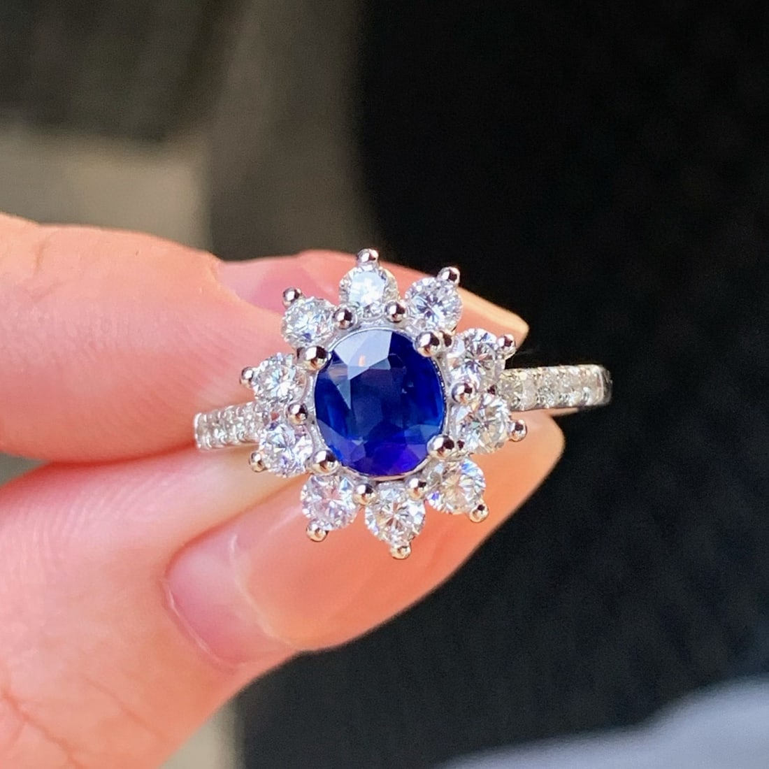 14k Gold 1.91 Ctw Natural Sapphire & Diamond Ring (1 of 7)