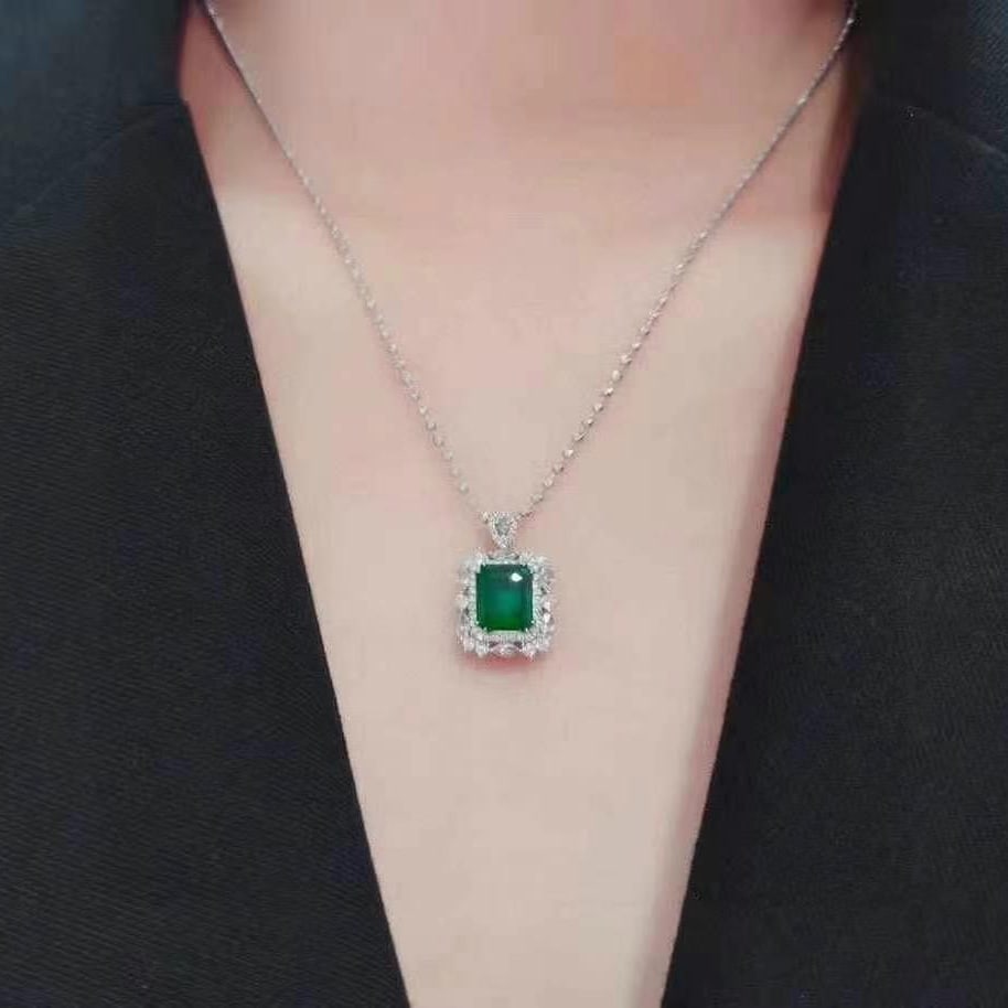 14k Gold 2.64 Ctw Vivid Green Natural Emerald & Diamond Ring/pendant( Without Chain ) - 8