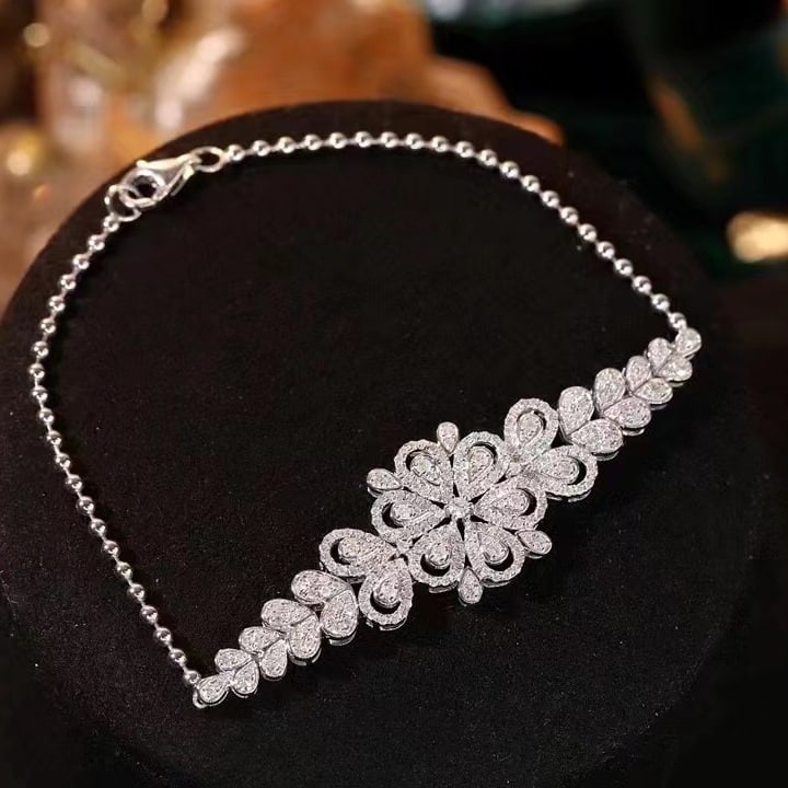 14k Gold 1 Ct Natural H Diamond Bracelet - 3