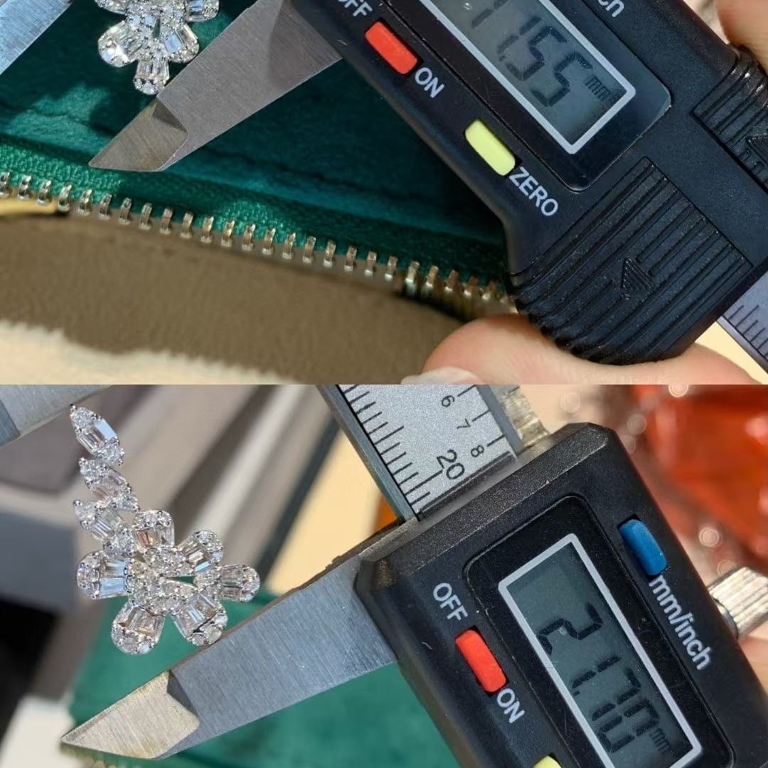 14k Gold 1.1 Ct Natural H Diamond Earrings - 3