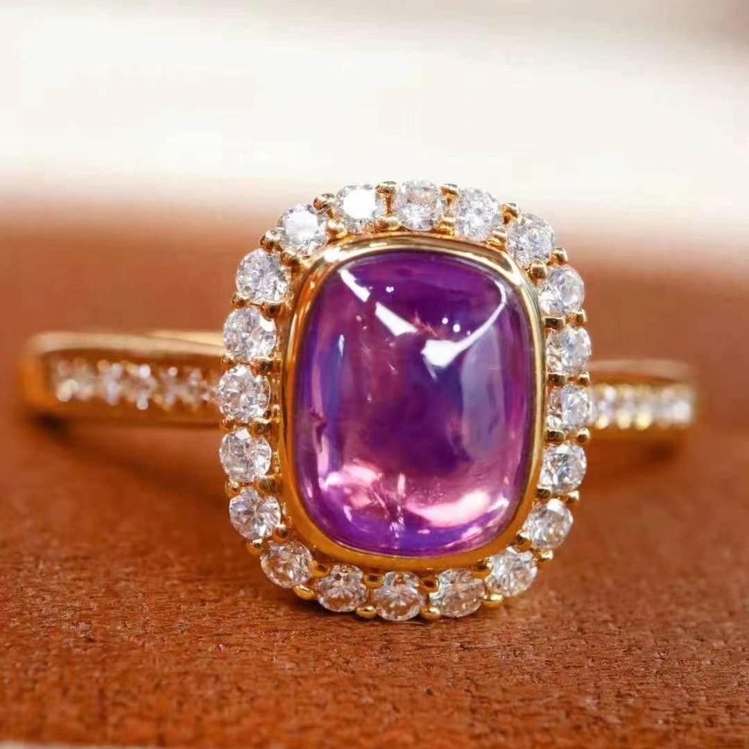 14k Gold 1.64 Ctw Natural Sapphire & Diamond Ring - 3