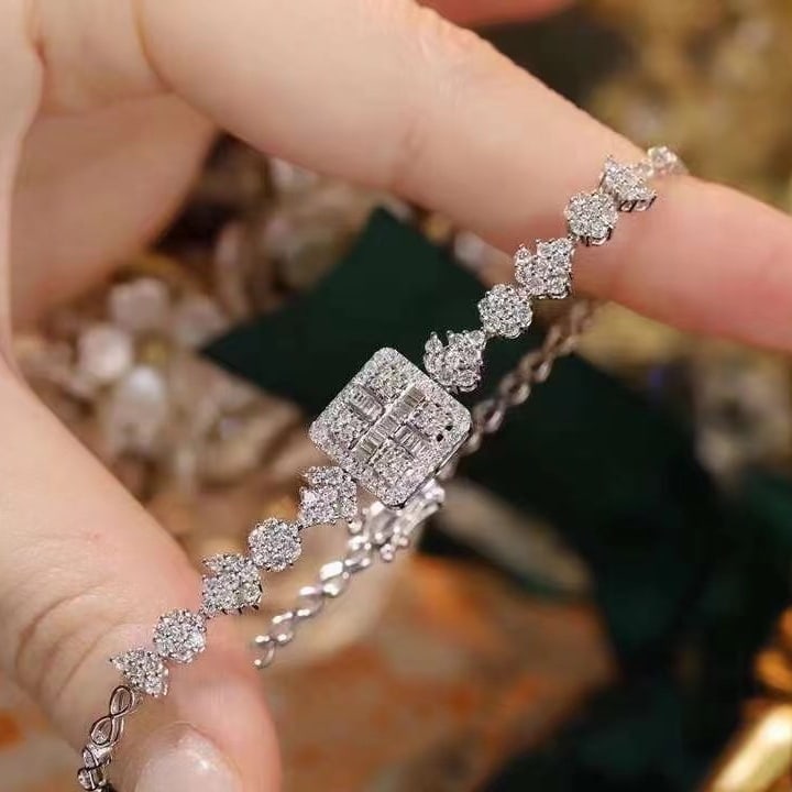 14k Gold 1.4 Ct Natural H Diamond Bracelet - 4