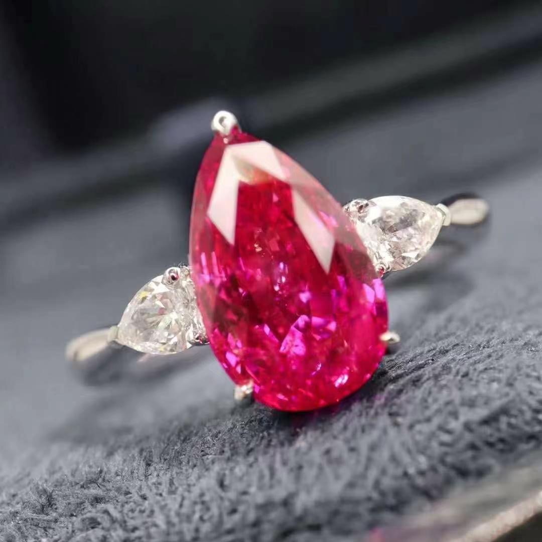 14k Gold 3.26 Ctw Natural Sapphire & Diamond Ring - 5